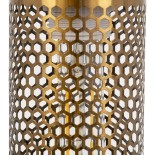 GloboStar® AVERY 00741 Μοντέρνο Κρεμαστό Φωτιστικό Καμπάνα Μονόφωτο 1 x E27 IP20 Διάφανο Γυαλί με Χρυσό Μέταλλο - Μ15 x Π15 x Υ60cm