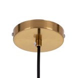 GloboStar® AVERY 00741 Μοντέρνο Κρεμαστό Φωτιστικό Καμπάνα Μονόφωτο 1 x E27 IP20 Διάφανο Γυαλί με Χρυσό Μέταλλο - Μ15 x Π15 x Υ60cm