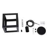 GLOBOSTAR® CUBE 00801 Μοντέρνο Κρεμαστό Φωτιστικό Οροφής με Ντουί 1 x E27 AC 220-240V IP20 - Μαύρο - Μ25 x Π25 x Υ25cm