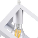 GLOBOSTAR® CUBE 00802 Μοντέρνο Κρεμαστό Φωτιστικό Οροφής με Ντουί 1 x E27 AC 220-240V IP20 - Λευκό - Μ25 x Π25 x Υ25cm