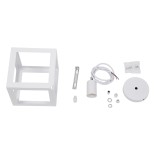 GLOBOSTAR® CUBE 00802 Μοντέρνο Κρεμαστό Φωτιστικό Οροφής με Ντουί 1 x E27 AC 220-240V IP20 - Λευκό - Μ25 x Π25 x Υ25cm