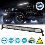 GloboStar® 85483 PRO Series Μπάρα Ίσια - Straight TRI-ROW 7D για Αυτοκίνητα & Φορτηγά LED CREE XBD 405W 40500lm 15° & 60° DC 10-30V Αδιάβροχη IP65 Ψυχρό Λευκό 6000K