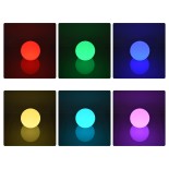 GloboStar® 85824 Ακρυλικό Φωτιστικό Μπάλα Εξωτερικού Χώρου - Πισίνας LED Globe 5W Φ24 Επαναφορτιζόμενο Μπαταρίας με Καλώδιο USB - Φορτιστή και Ασύρματο Χειριστήριο IR Αδιάβροχο IP65 Πολύχρωμο RGBW