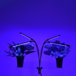 GloboStar® 85957 Grow Light Full Spectrum LED Φωτιστικό Ανάπτυξης Φυτών Γλάστρας με 4 Κινούμενες Κεφαλές & Βάση Μανταλάκι Clip SMD 2835 20W 160° AC230V IP20 με Dimmer & Timer Εσωτερικού Χώρου για Κάλυψη Επιφάνειας 1m x 1m Πλήρους Φάσματος Φωτισμού