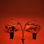 GloboStar® 85957 Grow Light Full Spectrum LED Φωτιστικό Ανάπτυξης Φυτών Γλάστρας με 4 Κινούμενες Κεφαλές & Βάση Μανταλάκι Clip SMD 2835 20W 160° AC230V IP20 με Dimmer & Timer Εσωτερικού Χώρου για Κάλυψη Επιφάνειας 1m x 1m Πλήρους Φάσματος Φωτισμού