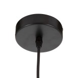 GloboStar® NEVIS 00681 Μοντέρνο Κρεμαστό Φωτιστικό Πλέγμα Μονόφωτο 1 x E27 IP20 Μαύρο Μέταλλο - Μ49 x Π49 x Υ34.5cm