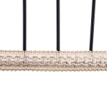GloboStar® NEVIS 00681 Μοντέρνο Κρεμαστό Φωτιστικό Πλέγμα Μονόφωτο 1 x E27 IP20 Μαύρο Μέταλλο - Μ49 x Π49 x Υ34.5cm