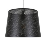 GloboStar® SPARKLE 00733 Μοντέρνο Κρεμαστό Φωτιστικό Οροφής Μονόφωτο 1 x E27 Μαύρο Μεταλλικό Πλέγμα Φ35 x Y26cm