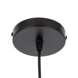 GloboStar® SPARKLE 00733 Μοντέρνο Κρεμαστό Φωτιστικό Οροφής Μονόφωτο 1 x E27 Μαύρο Μεταλλικό Πλέγμα Φ35 x Y26cm