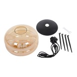 GLOBOSTAR® JAVAN 00737 Μοντέρνο Επιτραπέζιο Φωτιστικό Πορτατίφ με Ντουί 1 x E27 AC 220-240V IP20 - Μελί & Μαύρο - Μ30 x Π30 x Y40cm