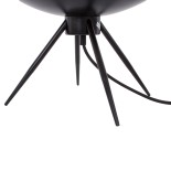 GLOBOSTAR® JAVAN 00738 Μοντέρνο Επιτραπέζιο Φωτιστικό Πορτατίφ με Ντουί 1 x E27 AC 220-240V IP20 - Μαύρο Φιμέ & Μαύρο - Μ30 x Π30 x Y40cm