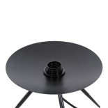 GLOBOSTAR® JAVAN 00738 Μοντέρνο Επιτραπέζιο Φωτιστικό Πορτατίφ με Ντουί 1 x E27 AC 220-240V IP20 - Μαύρο Φιμέ & Μαύρο - Μ30 x Π30 x Y40cm