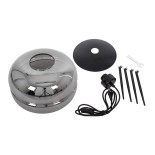 GLOBOSTAR® JAVAN 00738 Μοντέρνο Επιτραπέζιο Φωτιστικό Πορτατίφ με Ντουί 1 x E27 AC 220-240V IP20 - Μαύρο Φιμέ & Μαύρο - Μ30 x Π30 x Y40cm
