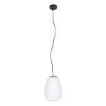 GLOBOSTAR® FREYA 00745 Μοντέρνο Κρεμαστό Φωτιστικό Οροφής με Ντουί 1 x E27 AC 220-240V IP20 - Λευκό & Ασημί - Μ24 x Π24 x Υ35cm
