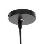 GLOBOSTAR® FREYA 00745 Μοντέρνο Κρεμαστό Φωτιστικό Οροφής με Ντουί 1 x E27 AC 220-240V IP20 - Λευκό & Ασημί - Μ24 x Π24 x Υ35cm