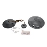 GLOBOSTAR® AXTON 00751 Μοντέρνο Κρεμαστό Φωτιστικό Οροφής LED 5W 500lm 180° AC 220-240V IP20 Θερμό Λευκό 2700K - Sanan SMD Chip - Μαύρο & Μαύρο Φιμέ - Μ30 x Π30 x Υ15cm - 2 Xρόνια Εγγύηση