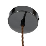 GloboStar® ΑΧΤΟΝ 00753 Μοντέρνο Κρεμαστό Φωτιστικό Καμπάνα LED 7W 500 lm 180° AC 100-240V IP20 Θερμό Λευκό 2700K Μαύρο Φημέ Γυαλί με Μαύρο Μέταλλο - Μ18 x Π18 x Υ18cm - 2 Xρόνια Εγγύηση