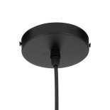 GloboStar® OLVERO 00772 Μοντέρνο Κρεμαστό Φωτιστικό Γεωμετρικό Σχήμα Μονόφωτο 1 x E27 IP20 Μαύρο & Χρυσό Μέταλλο - Μ18 x Π4 x Y38cm