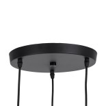 GloboStar® OLVERO 00773 Μοντέρνο Κρεμαστό Φωτιστικό Ανάρτηση Τρίφωτο 3 x E27 IP20 Μαύρο & Χρυσό Μέταλλο - Μ30 x Π30 x Y130cm