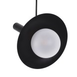 GloboStar® CELEST 00789 Μοντέρνο Κρεμαστό Φωτιστικό Ανάρτηση Μονόφωτο 1 x G9 IP20 Μαύρο Μέταλλο με Λευκό Γυαλί - Μ20 x Π20 x Υ26.5cm