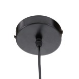 GloboStar® CELEST 00789 Μοντέρνο Κρεμαστό Φωτιστικό Ανάρτηση Μονόφωτο 1 x G9 IP20 Μαύρο Μέταλλο με Λευκό Γυαλί - Μ20 x Π20 x Υ26.5cm