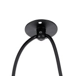 GloboStar® CELEST 00789 Μοντέρνο Κρεμαστό Φωτιστικό Ανάρτηση Μονόφωτο 1 x G9 IP20 Μαύρο Μέταλλο με Λευκό Γυαλί - Μ20 x Π20 x Υ26.5cm