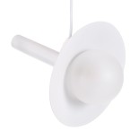 GloboStar® CELEST 00790 Μοντέρνο Κρεμαστό Φωτιστικό Ανάρτηση Μονόφωτο 1 x G9 IP20 Λευκό Μέταλλο με Λευκό Γυαλί - Μ20 x Π20 x Υ26.5cm