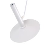 GloboStar® CELEST 00790 Μοντέρνο Κρεμαστό Φωτιστικό Ανάρτηση Μονόφωτο 1 x G9 IP20 Λευκό Μέταλλο με Λευκό Γυαλί - Μ20 x Π20 x Υ26.5cm