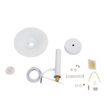 GloboStar® CELEST 00790 Μοντέρνο Κρεμαστό Φωτιστικό Ανάρτηση Μονόφωτο 1 x G9 IP20 Λευκό Μέταλλο με Λευκό Γυαλί - Μ20 x Π20 x Υ26.5cm