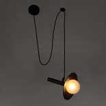 GloboStar® CELEST 00791 Μοντέρνο Κρεμαστό Φωτιστικό Ανάρτηση Μονόφωτο 1 x G9 IP20 Καφέ Μέταλλο με Λευκό Γυαλί - Μ20 x Π20 x Υ26.5cm