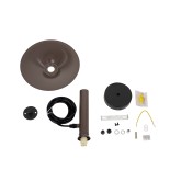 GloboStar® CELEST 00791 Μοντέρνο Κρεμαστό Φωτιστικό Ανάρτηση Μονόφωτο 1 x G9 IP20 Καφέ Μέταλλο με Λευκό Γυαλί - Μ20 x Π20 x Υ26.5cm