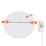 GloboStar® 60191 Χωνευτό LED Panel FrameLess Φ22cm 33W 3590lm 180° AC 220-240V IP20 με Σύστημα Ρυθμιζόμενης Τρύπας Κοπής από 3.5εκ έως 20.5εκ - Φ22.2 x Υ2cm Ψυχρό Λευκό 6000K - 3 Years Warranty