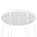GloboStar® DILLON 00629 Μοντέρνο Κρεμαστό Φωτιστικό Οροφής Πολύφωτο 6 x E27 Λευκό Μεταλλικό Καμπάνα Φ52 x Υ130cm