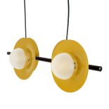 GloboStar® JOLIET 00782 Μοντέρνο Κρεμαστό Φωτιστικό Ράγα Πολύφωτο 4 x G9 IP20 Μαύρο & Χρυσό Μέταλλο - Μ65 x Π28 x Υ20cm