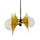GloboStar® JOLIET 00783 Μοντέρνο Κρεμαστό Φωτιστικό Ράγα Πολύφωτο 6 x G9 IP20 Μαύρο & Χρυσό Μέταλλο - Μ95 x Π28 x Υ20cm