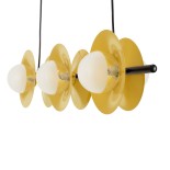 GloboStar® JOLIET 00783 Μοντέρνο Κρεμαστό Φωτιστικό Ράγα Πολύφωτο 6 x G9 IP20 Μαύρο & Χρυσό Μέταλλο - Μ95 x Π28 x Υ20cm