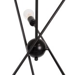 GloboStar® ZANE 00784 Μοντέρνο Φωτιστικό Οροφής Πλέγμα Πολύφωτο 6 x E27 IP20 Μαύρο Μέταλλο - Μ70 x Π70 x Υ100cm