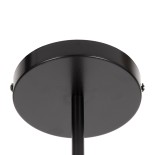 GloboStar® ZANE 00784 Μοντέρνο Φωτιστικό Οροφής Πλέγμα Πολύφωτο 6 x E27 IP20 Μαύρο Μέταλλο - Μ70 x Π70 x Υ100cm
