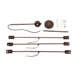 GloboStar® ZANE 00785 Μοντέρνο Φωτιστικό Οροφής Πλέγμα Πολύφωτο 6 x E27 IP20 Χάλκινο Μέταλλο - Μ70 x Π70 x Υ100cm