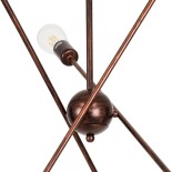 GloboStar® ZANE 00785 Μοντέρνο Φωτιστικό Οροφής Πλέγμα Πολύφωτο 6 x E27 IP20 Χάλκινο Μέταλλο - Μ70 x Π70 x Υ100cm