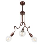 GloboStar® ASPECT 00788 Μοντέρνο Φωτιστικό Οροφής Πλέγμα Τρίφωτο 3 x E27 IP20 Χάλκινο Μέταλλο - Μ42 x Π42 x Υ60cm