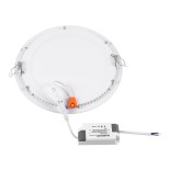 GloboStar® 60189 Χωνευτό LED Panel Φ22cm 20W 2120lm 120° AC 220-240V IP20 Φ22.2 x Υ1.9cm Φυσικό Λευκό 4500K - 3 Years Warranty