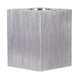 GloboStar® AKIRA 60623 Επιφανειακό Κινούμενο Τετράγωνο Φωτιστικό Σποτ Αλουμινίου με Ντουί GU10 AC 220-240V IP44 Μ8 x Π8 x Υ10cm - Ασημί Βούρτσας