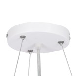 GloboStar® CASPER 61018 Κρεμαστή Πλαφονιέρα Οροφής LED CCT 76W 8372lm 120° AC 220-240V - Εναλλαγή Φωτισμού μέσω Τηλεχειριστηρίου All In One Ψυχρό Λευκό 6000k+Φυσικό Λευκό 4500k+Θερμό Λευκό 2700k Dimmable Φ45cm - Λευκό - 3 Years Warranty