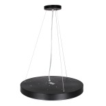 GloboStar® CASPER 61019 Κρεμαστή Πλαφονιέρα Οροφής LED CCT 76W 8372lm 120° AC 220-240V - Εναλλαγή Φωτισμού μέσω Τηλεχειριστηρίου All In One Ψυχρό Λευκό 6000k+Φυσικό Λευκό 4500k+Θερμό Λευκό 2700k Dimmable Φ45cm - Μαύρο - 3 Years Warranty