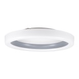 GloboStar® ARIANA 61036 Πλαφονιέρα Οροφής Κύκλος LED CCT 55W 6376lm 120° AC 220-240V - Εναλλαγή Φωτισμού μέσω Τηλεχειριστηρίου All In One Ψυχρό Λευκό 6000k+Φυσικό Λευκό 4500k+Θερμό Λευκό 2700k Dimmable Φ48cm - Γκρι Ανθρακί - 3 Years Warranty