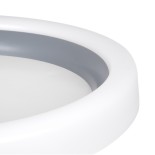 GloboStar® ARIANA 61036 Πλαφονιέρα Οροφής Κύκλος LED CCT 55W 6376lm 120° AC 220-240V - Εναλλαγή Φωτισμού μέσω Τηλεχειριστηρίου All In One Ψυχρό Λευκό 6000k+Φυσικό Λευκό 4500k+Θερμό Λευκό 2700k Dimmable Φ48cm - Γκρι Ανθρακί - 3 Years Warranty