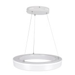 GloboStar® ARIANA 61038 Κρεμαστή Πλαφονιέρα Οροφής Κύκλος LED CCT 55W 6376lm 120° AC 220-240V - Εναλλαγή Φωτισμού μέσω Τηλεχειριστηρίου All In One Ψυχρό Λευκό 6000k+Φυσικό Λευκό 4500k+Θερμό Λευκό 2700k Dimmable Φ48cm - Λευκό - 3 Years Warranty