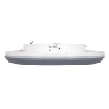 GloboStar® MELINA 61042 Πλαφονιέρα Οροφής Κύκλος LED CCT 55W 6376lm 120° AC 220-240V - Εναλλαγή Φωτισμού μέσω Τηλεχειριστηρίου All In One Ψυχρό Λευκό 6000k+Φυσικό Λευκό 4500k+Θερμό Λευκό 2700k Dimmable Φ48cm - Γκρι Ανθρακί - 3 Years Warranty