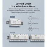 GloboStar® 80056 SONOFF SPM-4RELAY - Wi-Fi Smart Stackable Power Meter